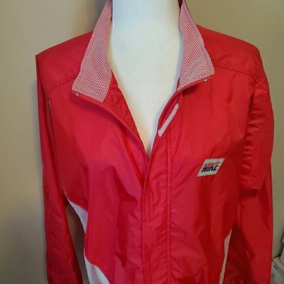 Vintage Nike Pink with Purple Logo Fullzip Windbreaker jacket - Size Large - Picture 3 of 13